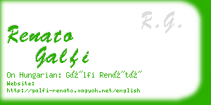 renato galfi business card